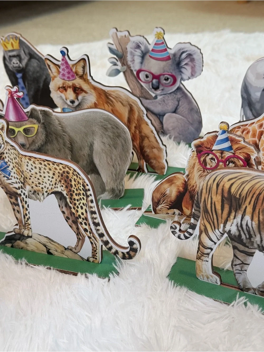 Woodland Animal Party Table Decorations - Multicolor